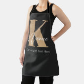 モダンモノグラムのイニシャル名パーソナライズされた エプロン (インサイチュ)