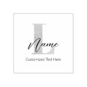 モダンモノグラムのイニシャル名パーソナライズされた ラバースタンプ (インプリント)