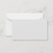 モダンモノグラムのイニシャル(または他の文字)グレー ノートカード (裏面)