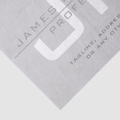 モダンモノグラムのイニシャル(または他の文字)グレー 薄葉紙 (詳細)