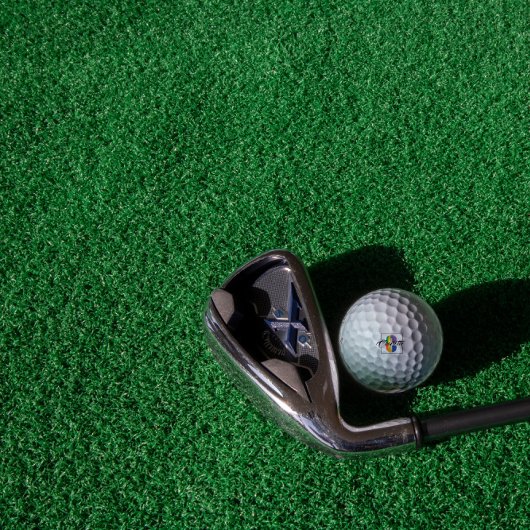 モダンモノグラムのイニシャル ゴルフボール