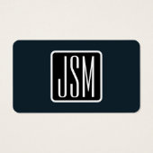 モダンモノグラムのイニシャル | ブラック&ホワイト (正面)