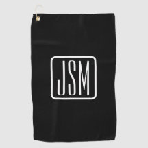 モダンモノグラムのイニシャル | ブラック&ホワイト