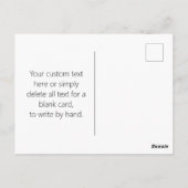 モダンモノグラムのイニシャル | ブラック&ホワイト ポストカード (裏面)