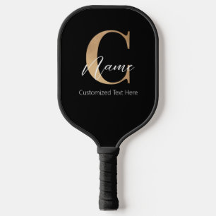 モダンモノグラムのイニシャルCおよび名前パーソナライズされた ピックルボールラケット
