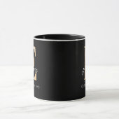 モダンモノグラムのイニシャルE名パーソナライズされた マグカップ (中央)