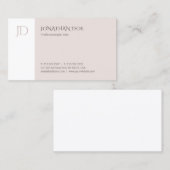 モダンモノグラムのエレガントシンプルテンプレート 名刺 (正面/裏面)