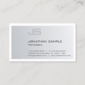 モダンモノグラムのエレガントトレンディープレーン 名刺 (正面)