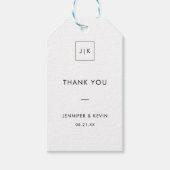 モダンモノグラムのエレガントミニマル ギフトタグ (正面)