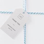 モダンモノグラムのエレガントミニマル ギフトタグ