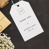 モダンモノグラムのエレガントミニマル ギフトタグ