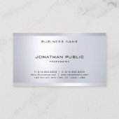 モダンモノグラムのシルバールッエレガントクシンプル 名刺 (裏面)