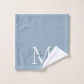 モダンモノグラムのスクリプト名blue バスタオルセット (ウォッシュタオル)