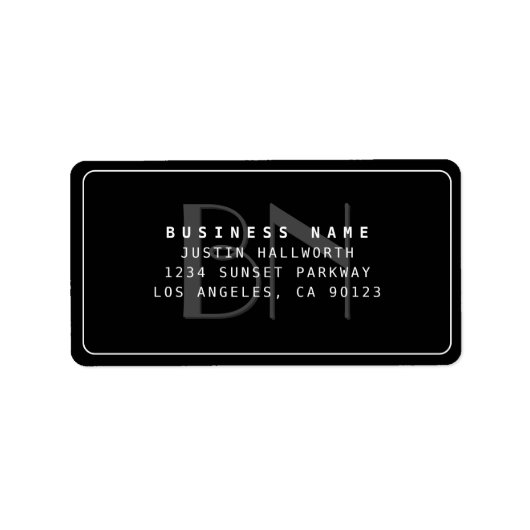 モダンモノグラムのフェイクエンボス ラベル (正面)