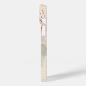 モダンモノグラムのフェミニン水色ガーリー色 Case-Mate iPhoneケース (裏面 / 左)