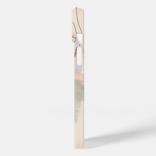 モダンモノグラムのフェミニン水色ガーリー色 Case-Mate iPhoneケース (裏面 / 左)