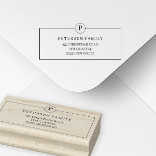 モダンモノグラムの差出人住所 ラバースタンプ