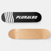 モダンモノグラムの白黒 スケートボード (横)