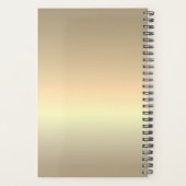 モダンモノグラムの金ゴールドアニマルプリント プランナー手帳 (裏面)