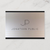 モダンモノグラムの金ゴールドエレガントテンプレート 名刺 (正面)