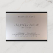 モダンモノグラムの金ゴールドエレガントテンプレート 名刺 (裏面)