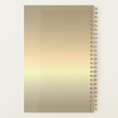 モダンモノグラムの金ゴールド プランナー手帳 (裏面)