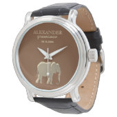 モダンモノグラムの金ゴールド 腕時計 (アングル)