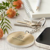 モダンモノグラムの キーホルダー (正面右)