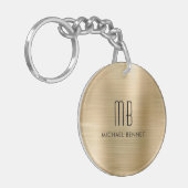 モダンモノグラムの キーホルダー (正面左)