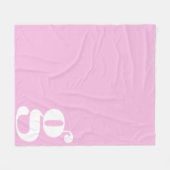 モダンモノグラムはっきりしたレターソフトピンクミニマリスト フリースブランケット (正面(横))