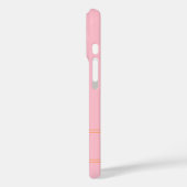 モダンモノグラムイニシャル名入りピンク Case-Mate iPhoneケース (裏面 / 左)