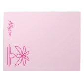 モダンモノグラムカラフルピスタイリッシュンク ノートパッド (正面)