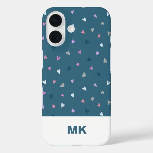 モダンモノグラムハートiPhoneケース Case-Mate iPhoneケース (裏面)