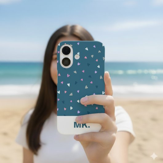 モダンモノグラムハートiPhoneケース Case-Mate iPhoneケース