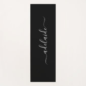 モダンモノグラムブラックヨガマットトレーニング ヨガマット (正面)