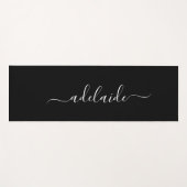 モダンモノグラムブラックヨガマットトレーニング ヨガマット (正面(横))