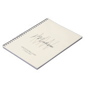 モダンモノグラムロゴ　クリームタン　コンサルタント ノートブック (左側)