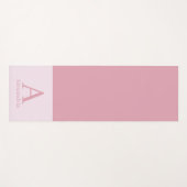 モダンモノグラム名ミニマルPink ヨガマット (正面(横))