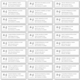 +モダンモノグラム結婚のゲスト名アドレス シール