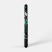 モダンモノグラム緑離れのパターン SAMSUNG GALAXYケース (右側面)