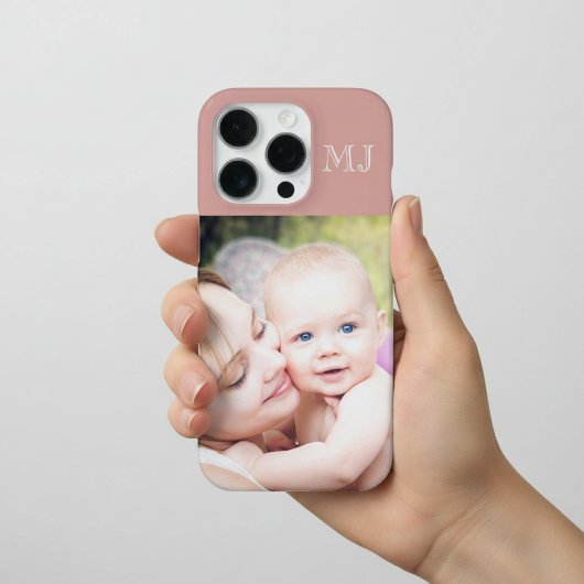 モダンモノグラム 1 写真 ダスティローズ iPhoneケース