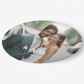 モダンモノグラ結婚ム写真 ペーパープレート (アングル)