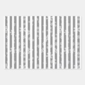 モダンモノトーンの白黒 ラッピングペーパーシート (正面)