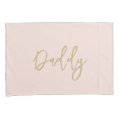 モダンモミダディ金ゴールドモノグラパーソナライズされたム名 枕カバー (正面右)