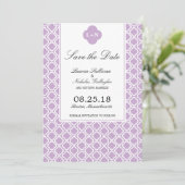 モダンモロッカンパターン Save the Date 招待状 (スタンド正面)