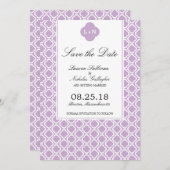 モダンモロッカンパターン Save the Date 招待状 (正面/裏面)