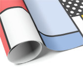 モダンモンドリアンアートスタイル包装紙 ラッピングペーパー (ロールコーナー)