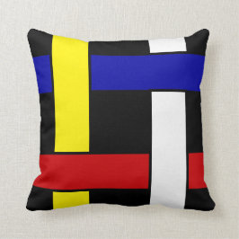 モダンモンドリアンインスパイア抽象芸術 クッション
