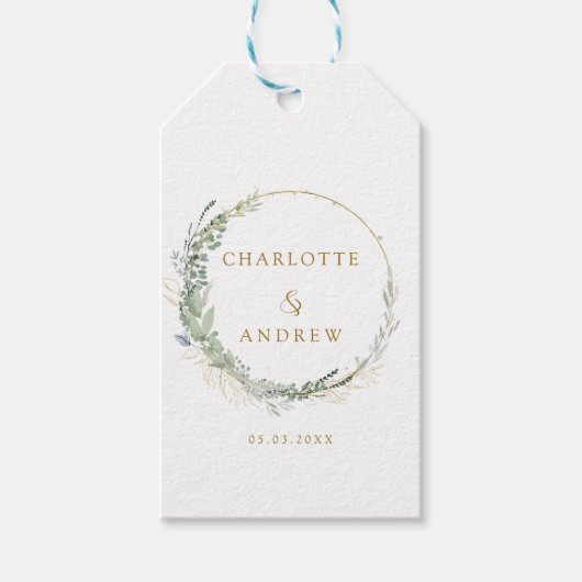 モダンユエレガントーカリ結婚のギフトラベル ギフトタグ (正面)