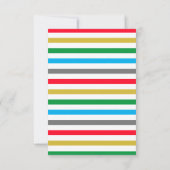 モダンユニセックスカラフル水玉模様 サンキューカード (裏面)